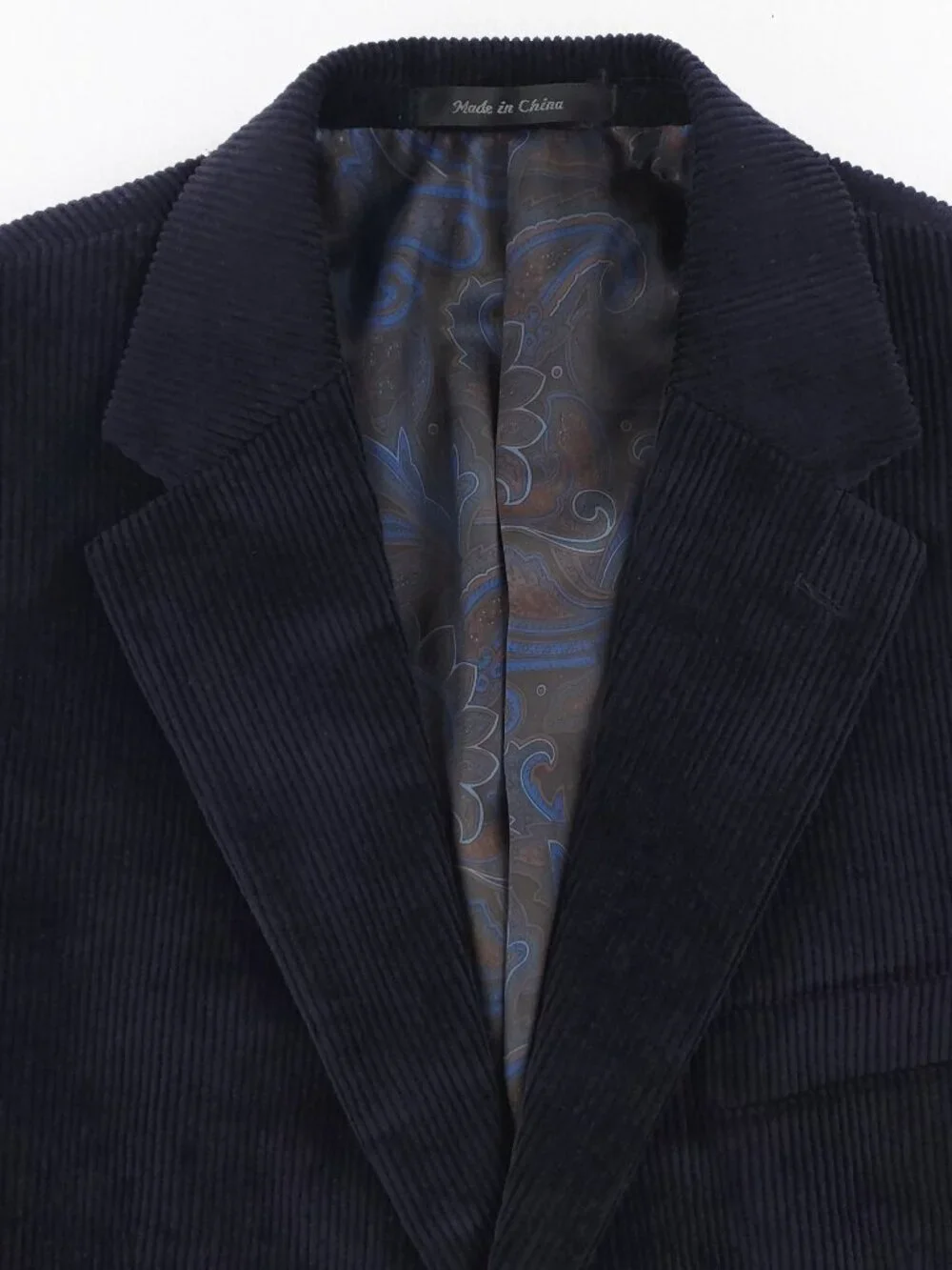 Lauren Ralph Lauren Corduroy Sport Coat Blazer Jacket 2 Button Navy Blue Men 40R